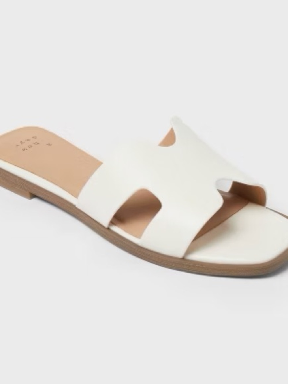 a new day White Cutout Slide Sandals for Women
